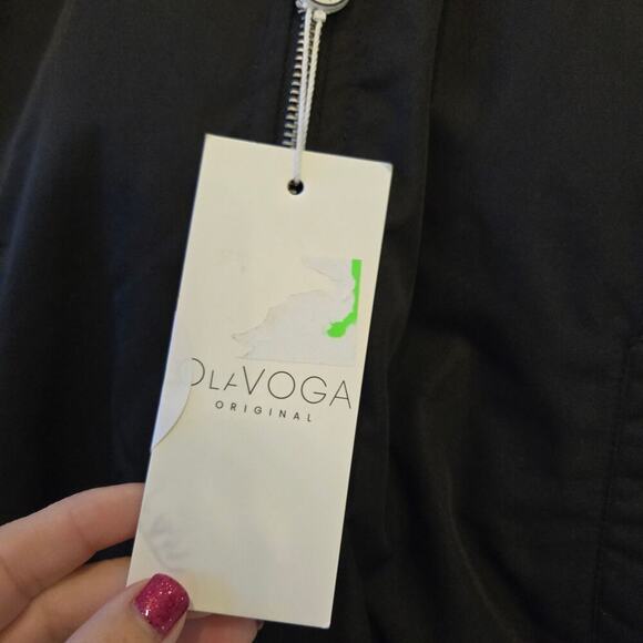 Women's Black Bomber Jacket - Picture 4 of 16